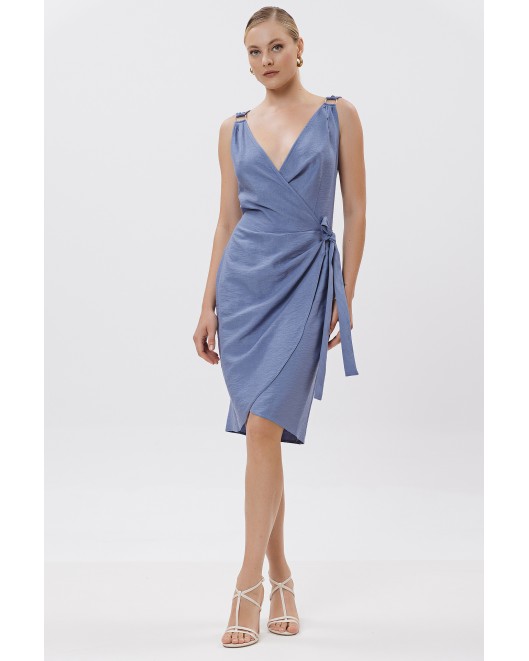 Φόρεμα αμάνικό με δέσιμο στο πλάι ΦΟΡΕΜΑΤΑ