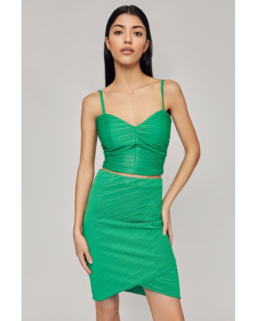 Pleated elastic skirt MINI