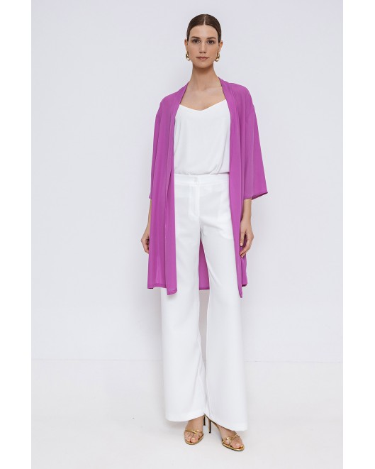 Light crepe wide trousers COMFORTABLE LINE