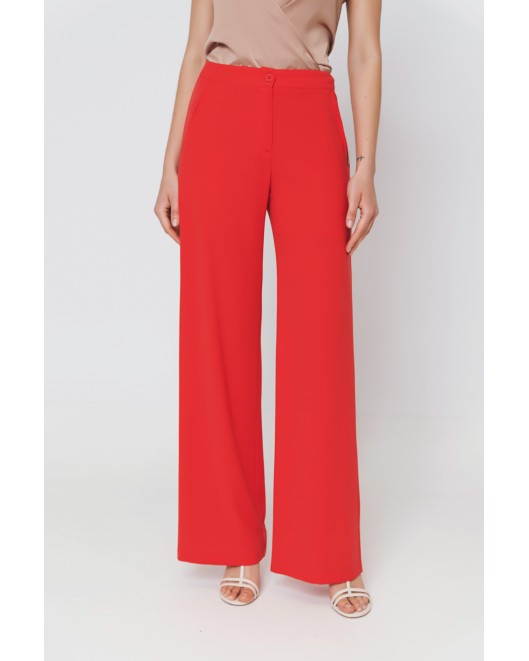 Light crepe wide trousers COMFORTABLE LINE