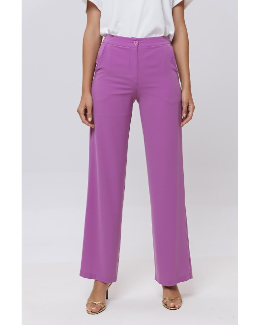 Light crepe wide trousers COMFORTABLE LINE