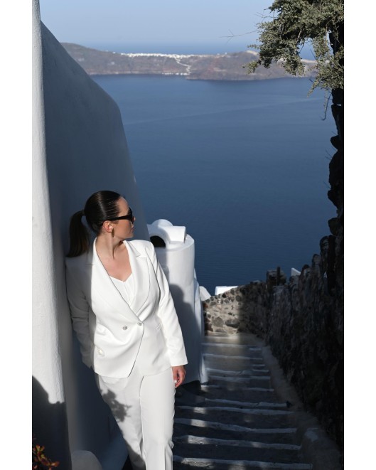 Double button crepe jacket SLIM FIT