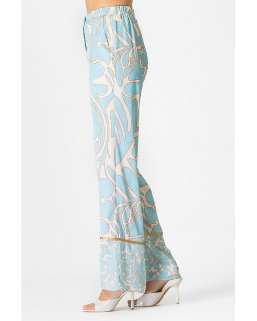 Παντελόνι σατέν εμπριμέ Mirka