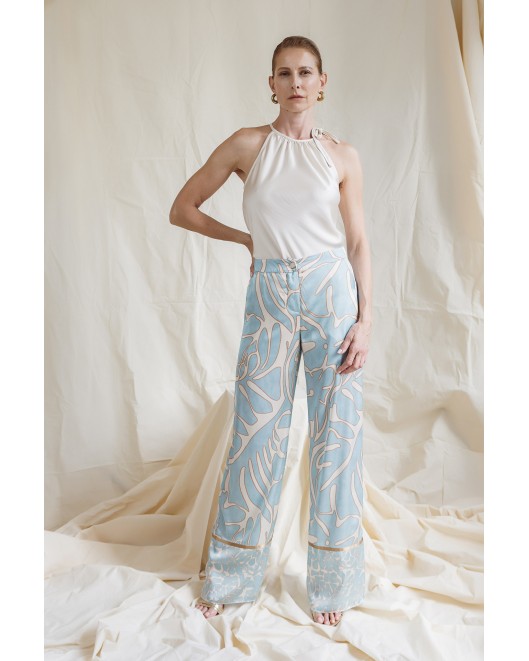 Παντελόνι σατέν εμπριμέ Mirka