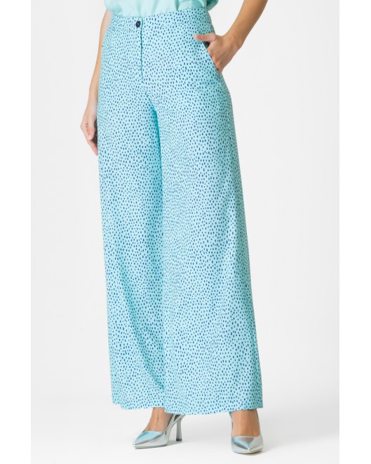 Dottted trousers crepe serendipity COMFORTABLE LINE