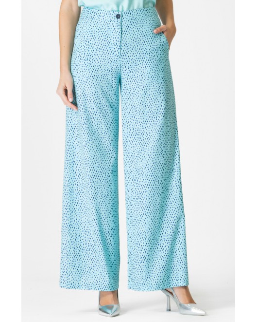 Dottted trousers crepe serendipity COMFORTABLE LINE