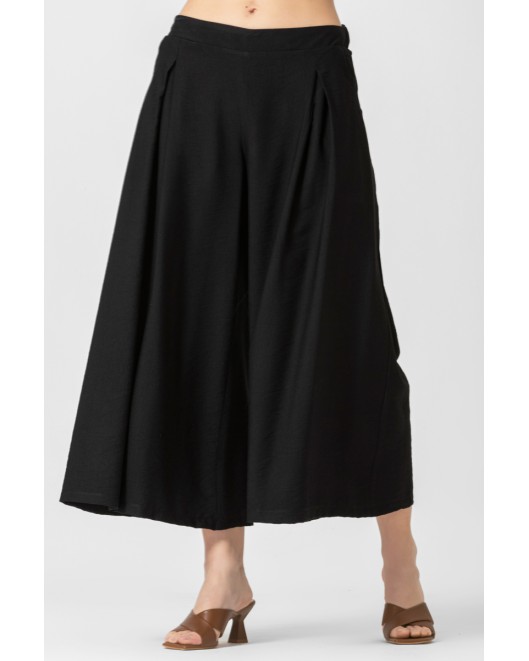 Παντελόνα naturale πιέτες λάστιχο