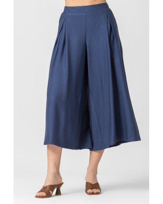 Παντελόνα naturale πιέτες λάστιχο