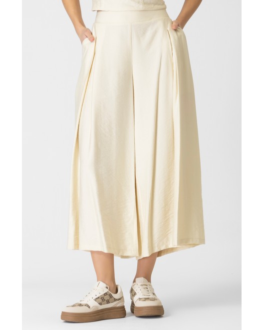 Παντελόνα naturale πιέτες λάστιχο