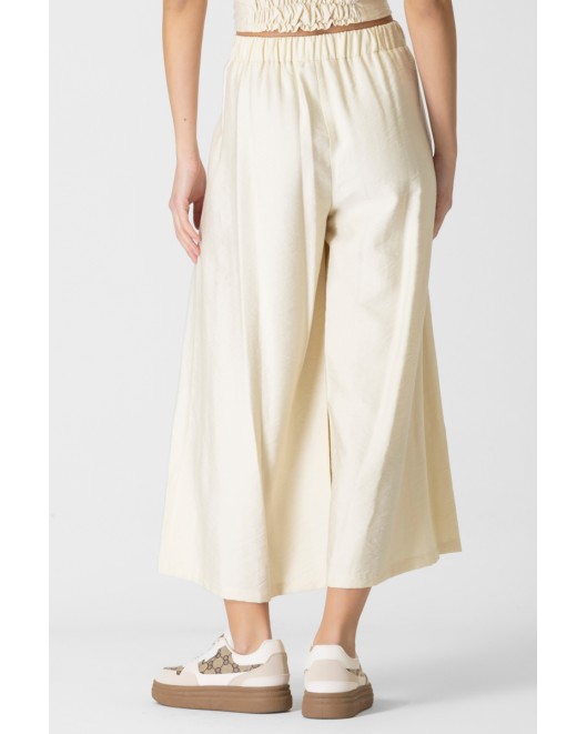 Παντελόνα naturale πιέτες λάστιχο