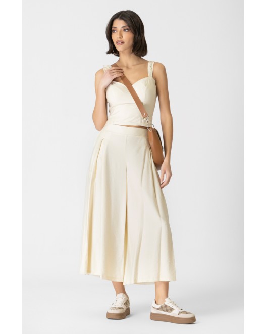 Παντελόνα naturale πιέτες λάστιχο