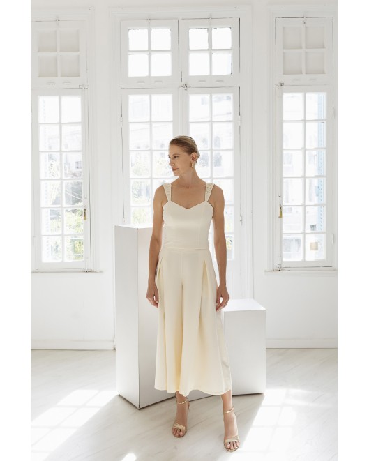 Παντελόνα naturale πιέτες λάστιχο