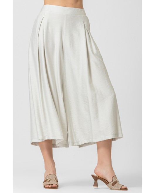 Παντελόνα naturale πιέτες λάστιχο