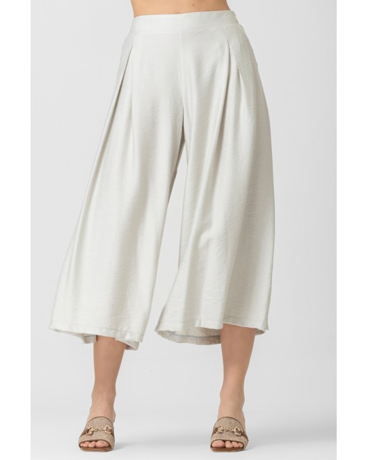 Παντελόνα naturale πιέτες λάστιχο