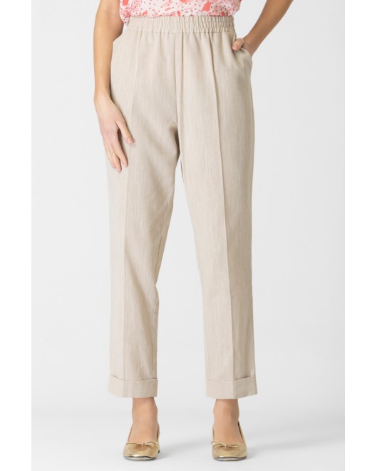 Linen trousers with bandage Gloria STRAIGHT LINE