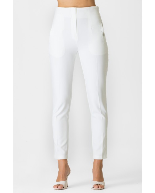 High wasted crepe trousers Markella STRAIGHT LINE