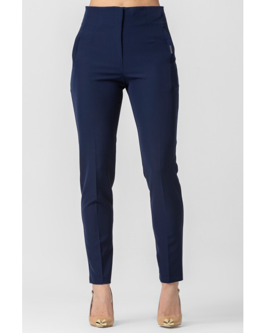 High wasted crepe trousers Markella STRAIGHT LINE