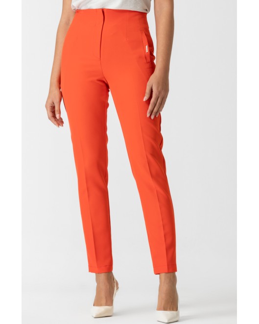 High wasted crepe trousers Markella STRAIGHT LINE