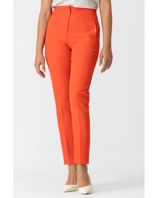 High wasted crepe trousers Markella STRAIGHT LINE