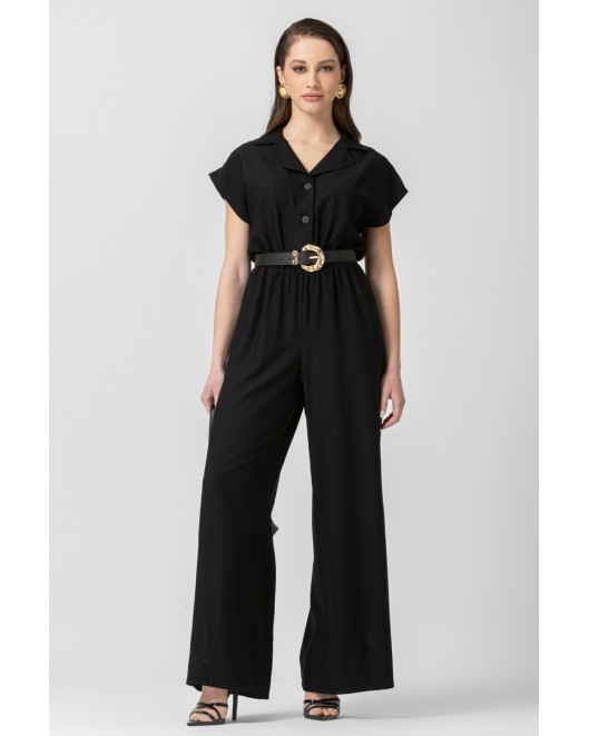 Linen look jumpsuit effortless JUMPSUIT