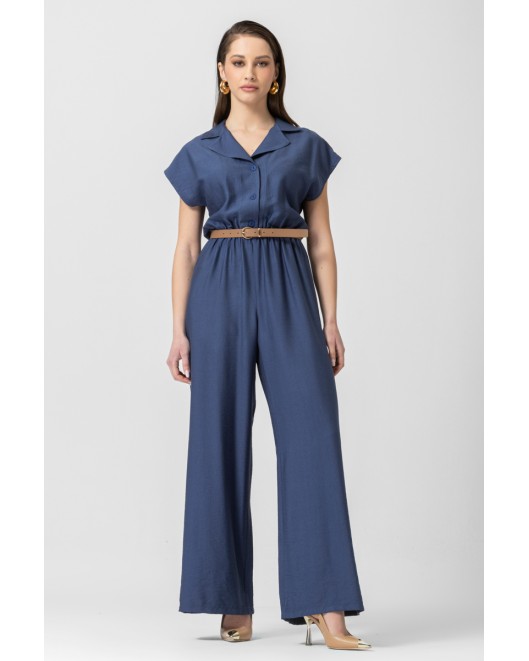 Linen look jumpsuit effortless JUMPSUIT