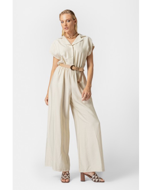 Linen look jumpsuit effortless JUMPSUIT