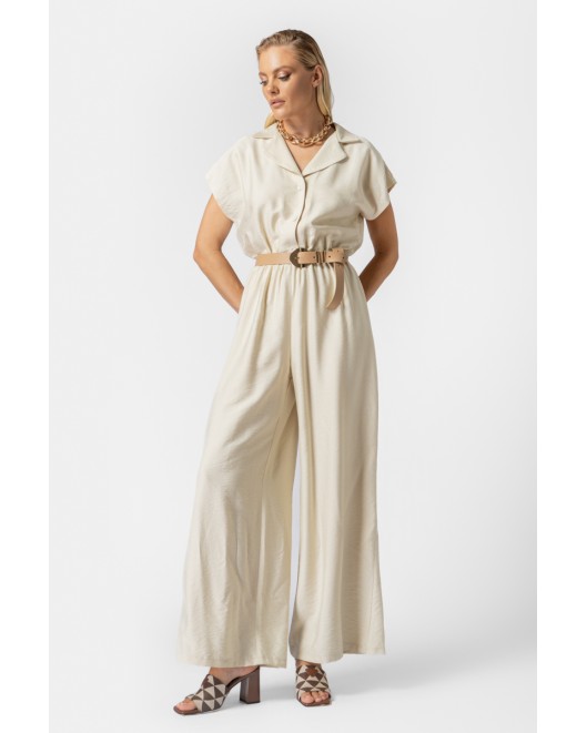 Linen look jumpsuit effortless JUMPSUIT