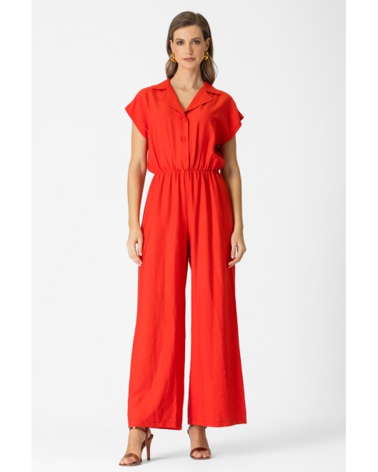 Linen look jumpsuit effortless JUMPSUIT