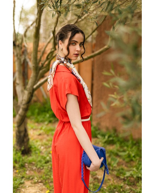 Linen look jumpsuit effortless JUMPSUIT