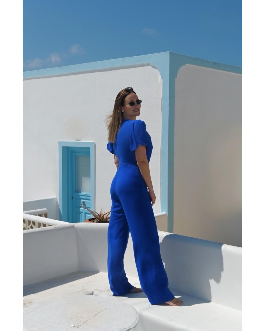 Crepe jumpsuit with ruffles JUMPSUIT
