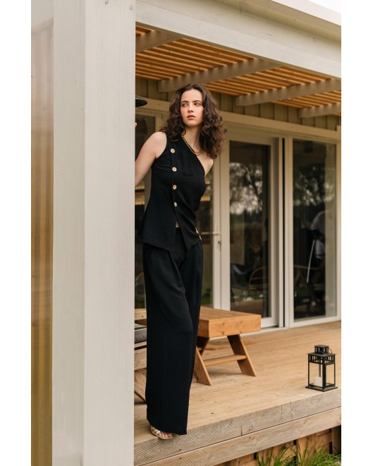 Παντελόνι linen look πιέτες Cey ΣΕ ΑΝΕΤΗ ΓΡΑΜΜΗ