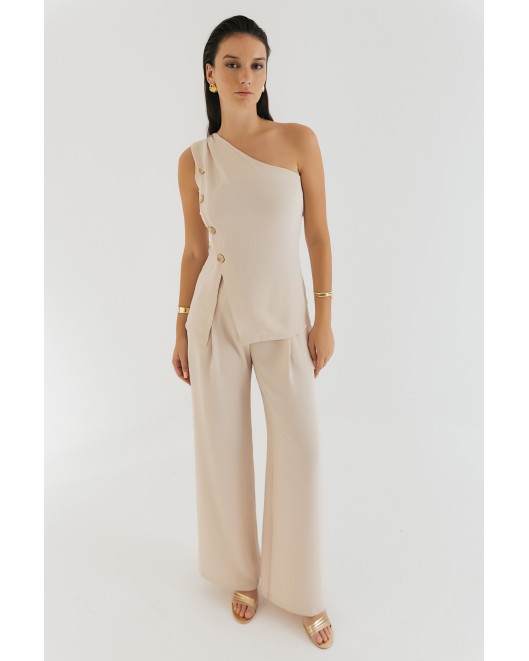 Παντελόνι linen look πιέτες Cey ΣΕ ΑΝΕΤΗ ΓΡΑΜΜΗ