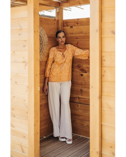 Παντελόνι linen look πιέτες Cey ΣΕ ΑΝΕΤΗ ΓΡΑΜΜΗ