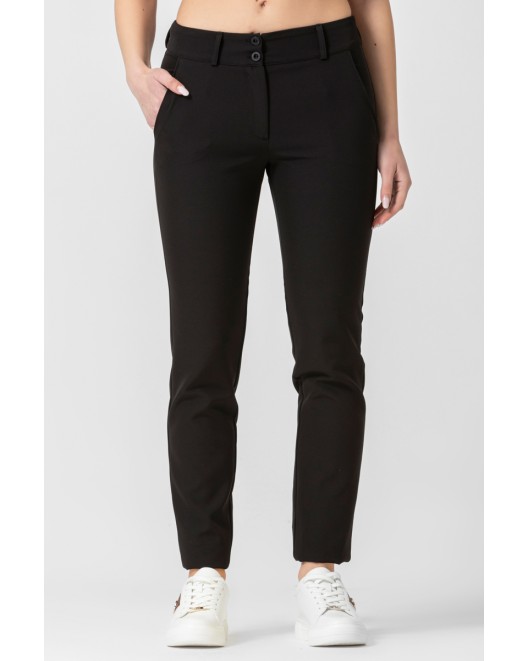 Slim fit crepe trousers STRAIGHT LINE