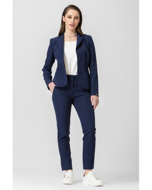 Slim fit crepe trousers STRAIGHT LINE