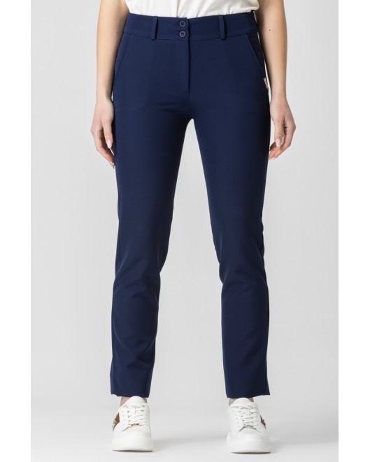 Slim fit crepe trousers STRAIGHT LINE