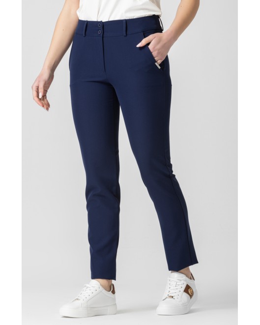 Slim fit crepe trousers STRAIGHT LINE