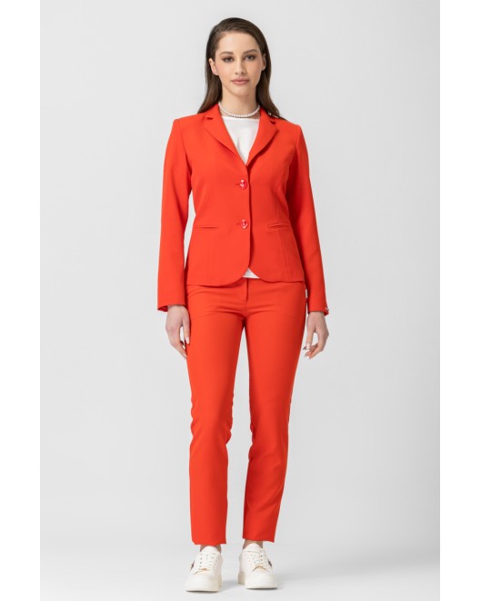 Slim fit crepe trousers STRAIGHT LINE