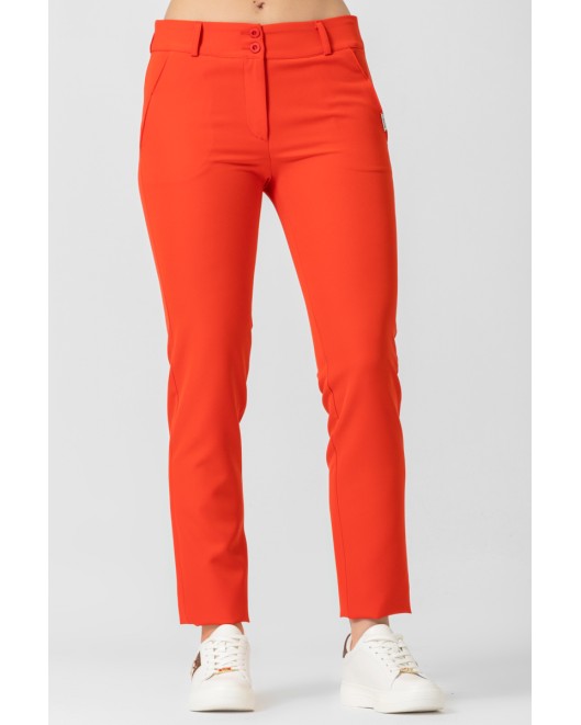 Slim fit crepe trousers STRAIGHT LINE