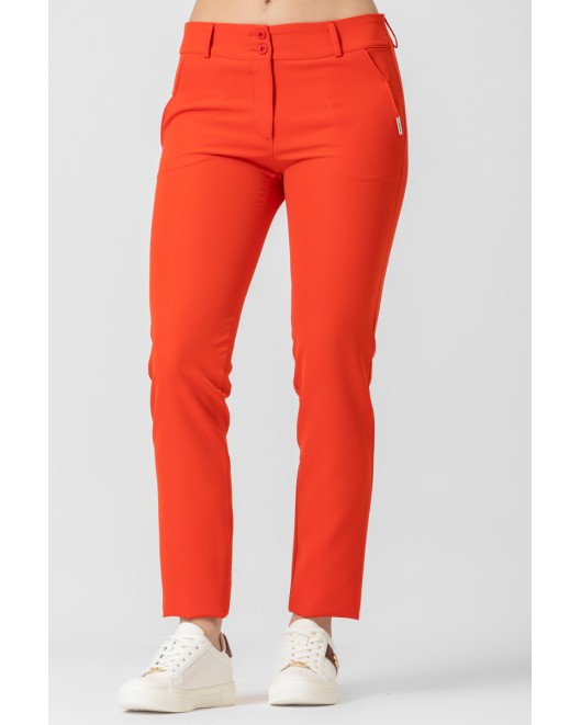 Slim fit crepe trousers STRAIGHT LINE