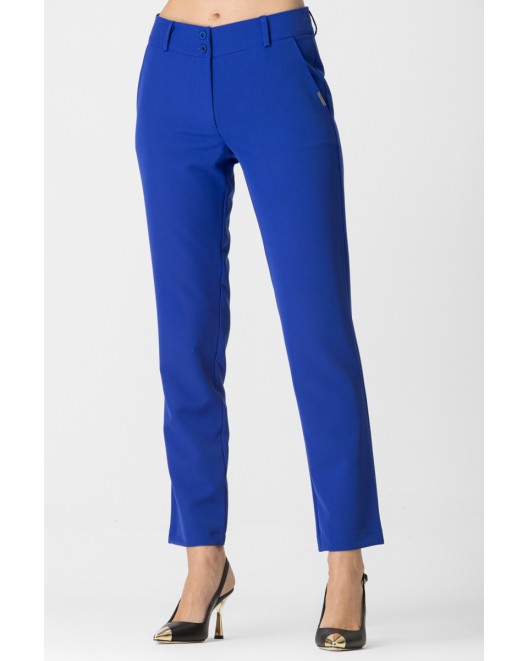 Slim fit crepe trousers STRAIGHT LINE