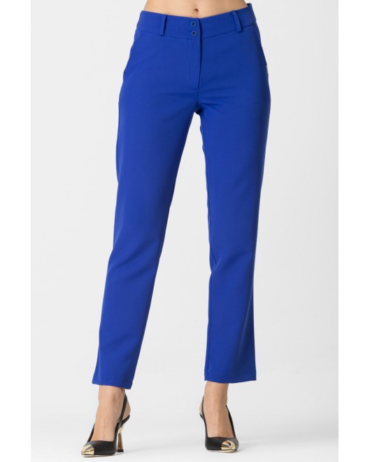 Slim fit crepe trousers STRAIGHT LINE