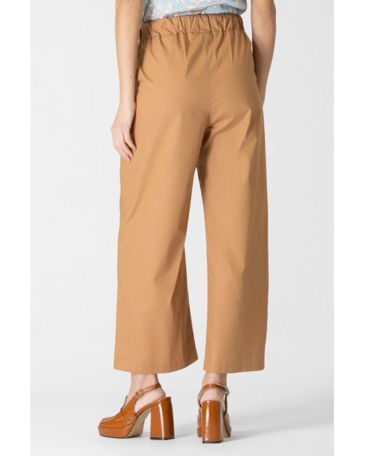 Popline trousers with waistband COMFORTABLE LINE