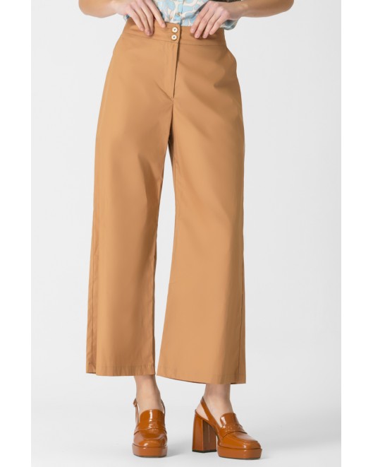 Popline trousers with waistband COMFORTABLE LINE