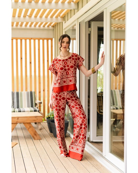 Παντελόνι Raporto σατέν naturale