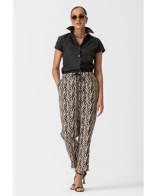 Παντελόνι ζεβρέ βισκόζ λάστιχο