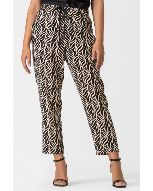 Παντελόνι ζεβρέ βισκόζ λάστιχο