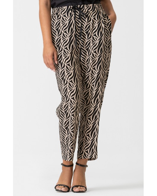 Παντελόνι ζεβρέ βισκόζ λάστιχο
