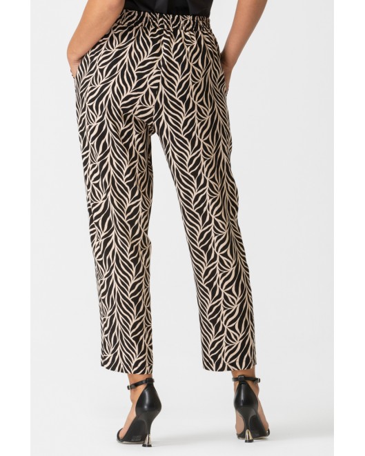 Παντελόνι ζεβρέ βισκόζ λάστιχο