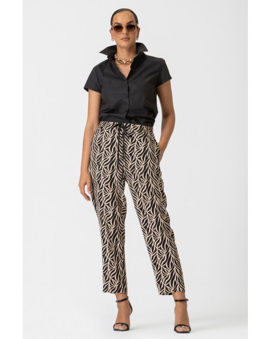 Παντελόνι ζεβρέ βισκόζ λάστιχο
